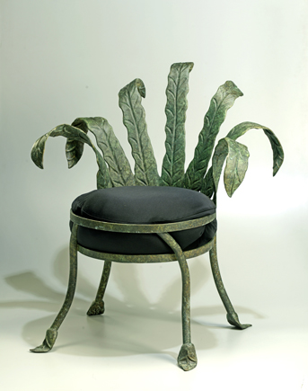Custom Bronze Leaf Chair