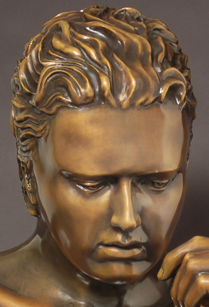 Traditional Greek style Bronze figurative portrait Sculpture with close likeness to model