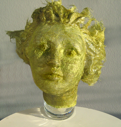 Figurative and interpretive Sculpture of Dryad based on original bronze bust