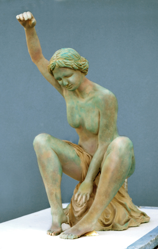 bronze sculpture of Leda Mythology classic Greek style realistic traditional figurative