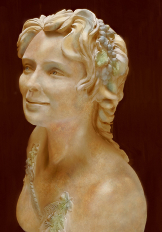 Bronze sculpture Lifelike Realistic Figurative Bronze Sculpture Statue Goddess of Fruit and Grapes Pomona